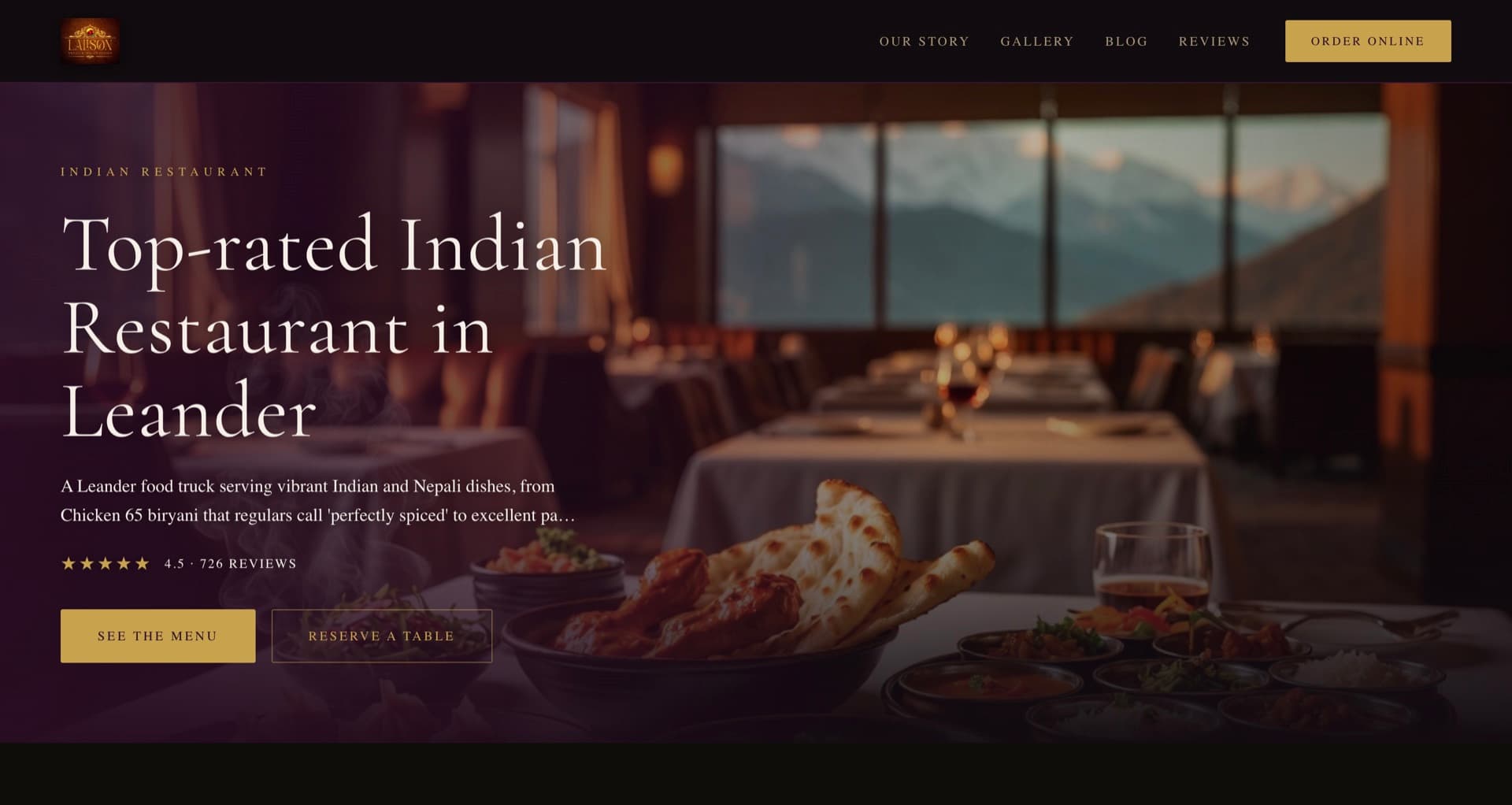 A restaurant website built and run by Semperi — Lali Son Fast Food, with its own photography, menu and reserve actions